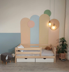 КРОВАТЬ ДЕТСКАЯ С БОРТИКОМ - RENUA БЕЗ ПОКРАСКИ