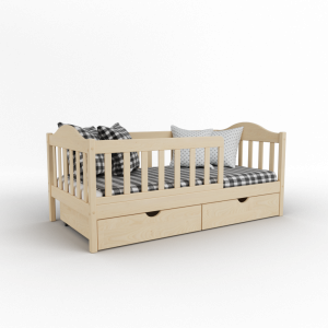 КРОВАТЬ ДЕТСКАЯ С БОРТИКОМ - VIOLA БЕЗ ПОКРАСКИ