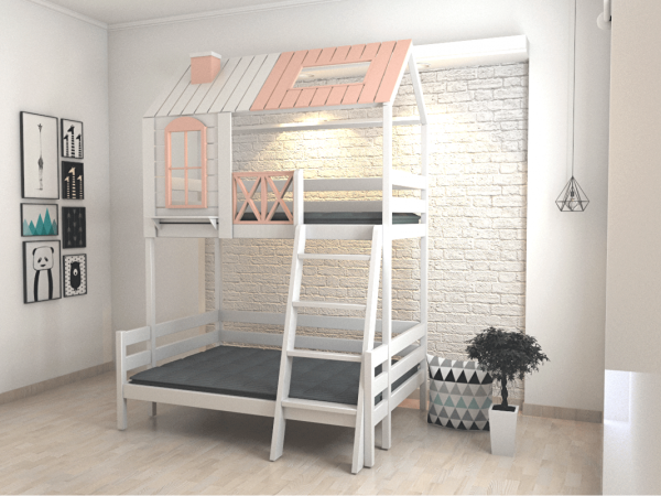 КРОВАТЬ ДЕТСКАЯ ДВУХЪЯРУСНАЯ - MAGDEN 3