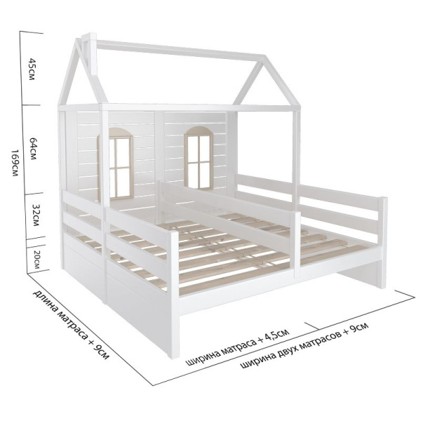 КРОВАТЬ ДОМИК - MILLER