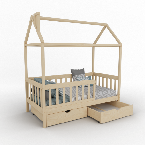 КРОВАТЬ ДОМИК - VERDI БЕЗ ПОКРАСКИ