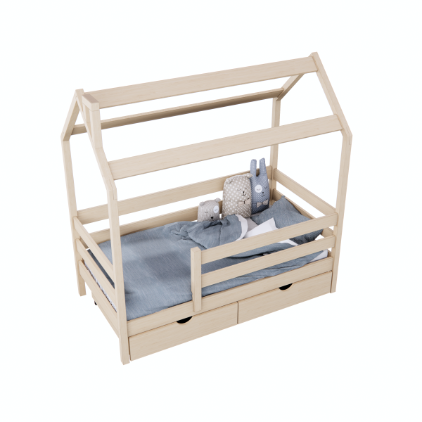 КРОВАТЬ ДОМИК - BALLU БЕЗ ПОКРАСКИ