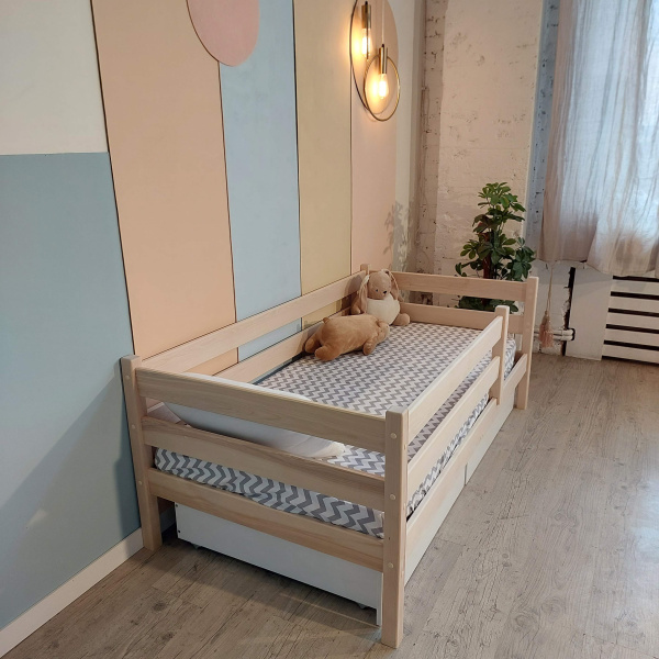 КРОВАТЬ ДЕТСКАЯ С БОРТИКОМ - RENUA БЕЗ ПОКРАСКИ