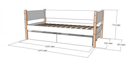 КРОВАТЬ ДЕТСКАЯ - FROST