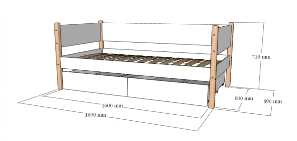 КРОВАТЬ ДЕТСКАЯ - FROST