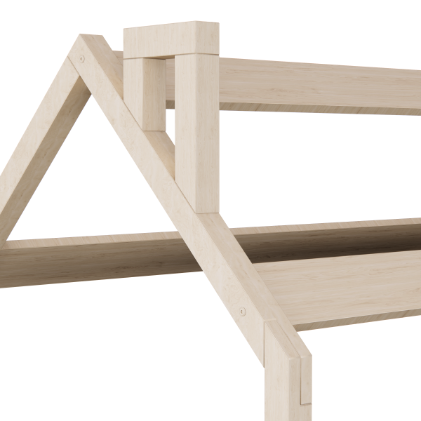 КРОВАТЬ ДОМИК - BALLU БЕЗ ПОКРАСКИ