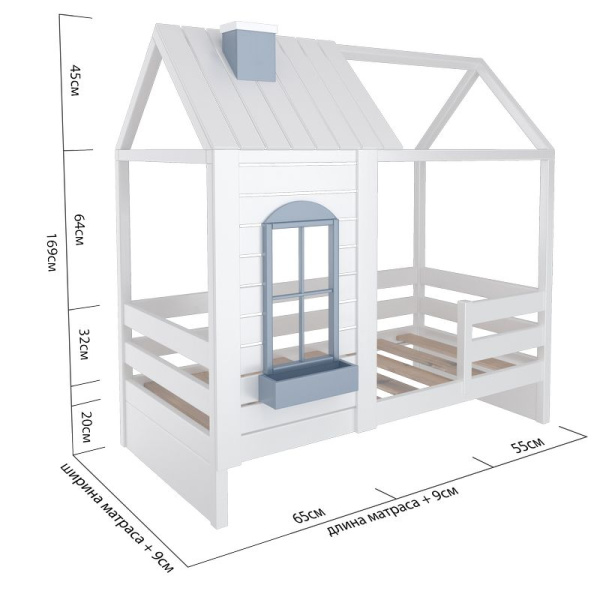 КРОВАТЬ ДОМИК - FANSY