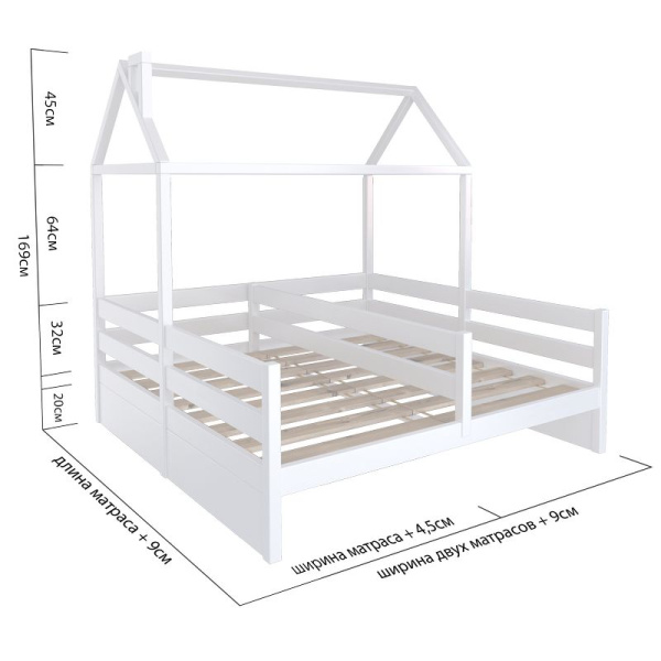 КРОВАТЬ ДОМИК - ADRIAN
